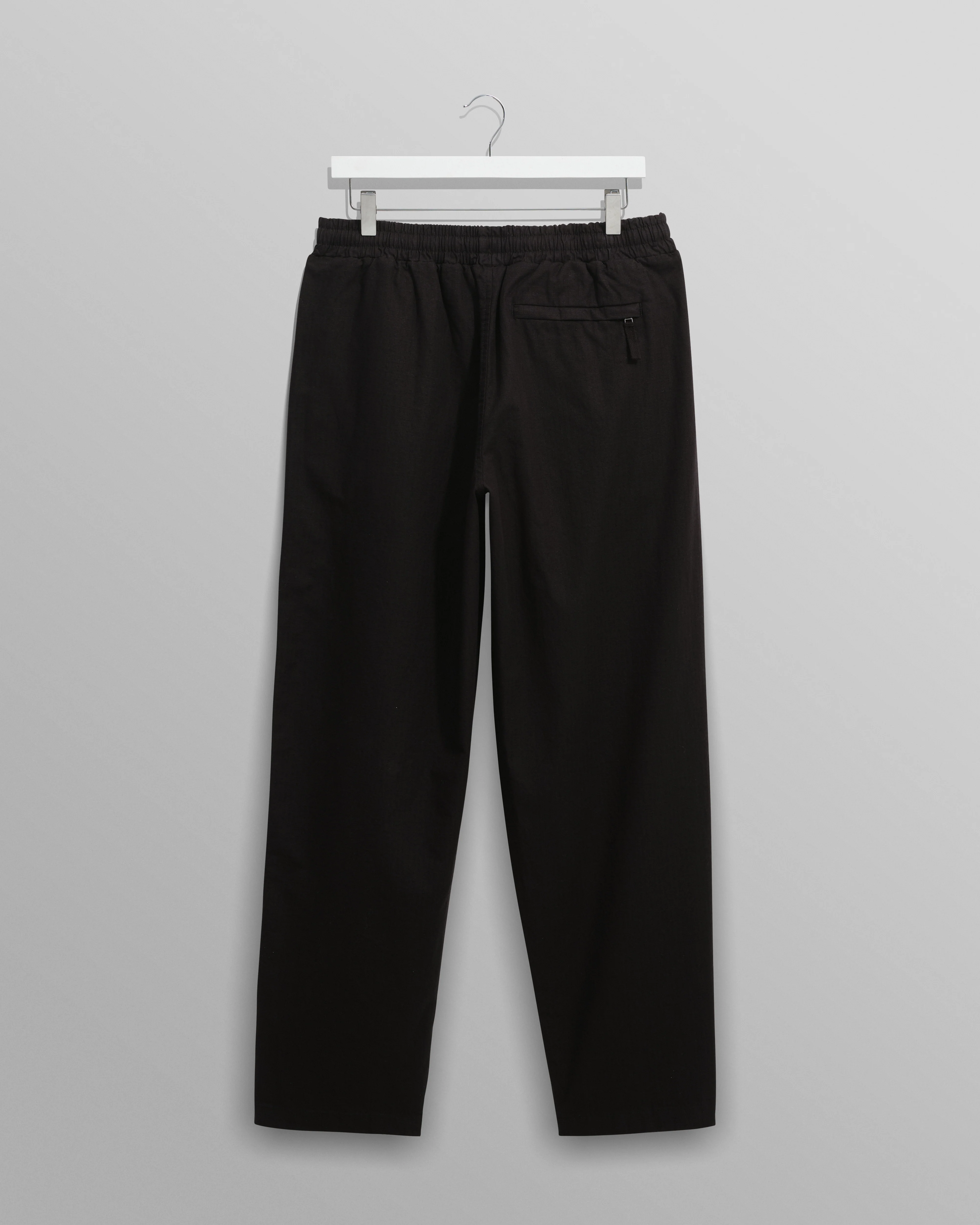 Tyne - Black Cotton-Linen Ripstop Trousers - Image 9