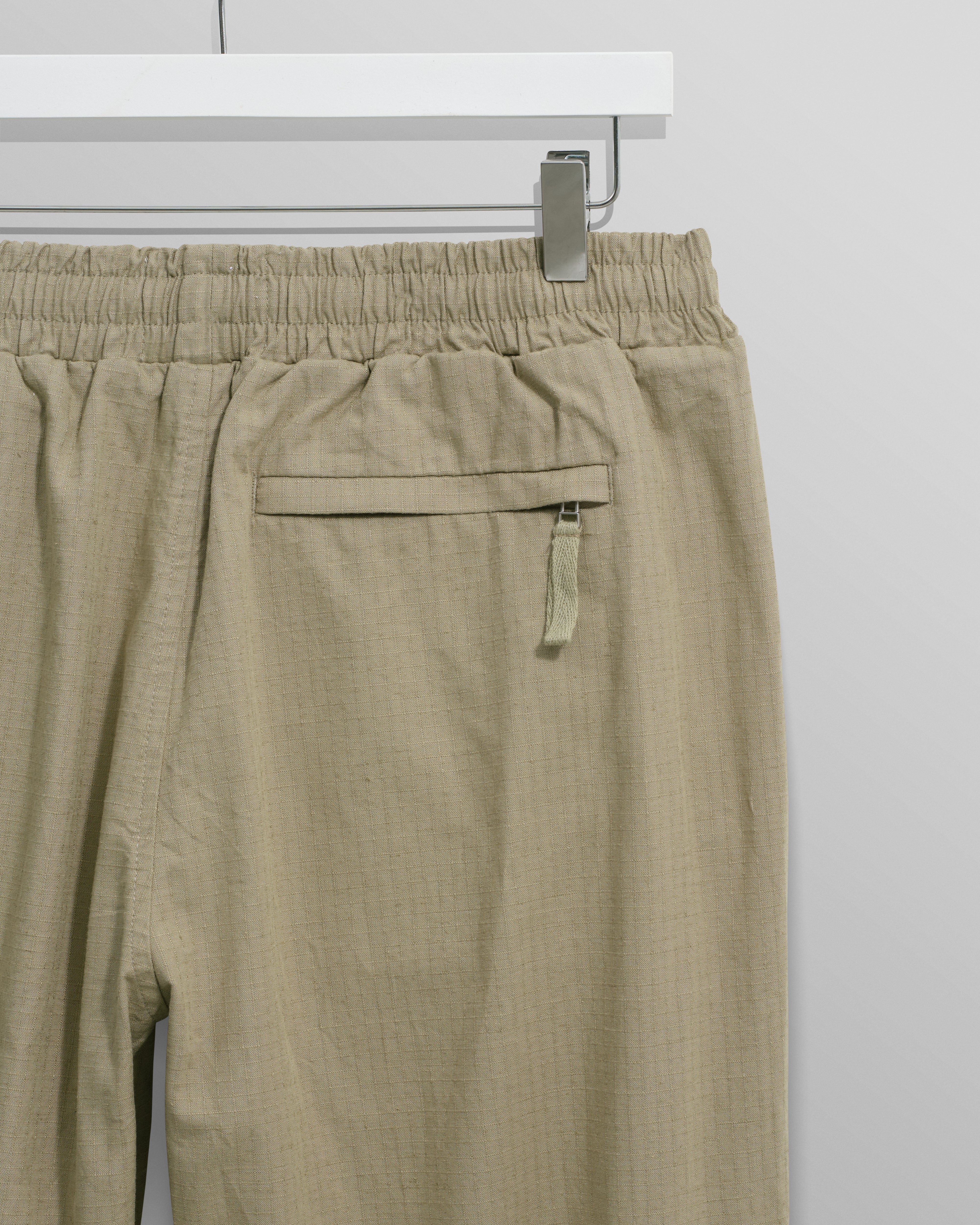 Tyne - Light Khaki Cotton-Linen Ripstop Trousers - Image 10