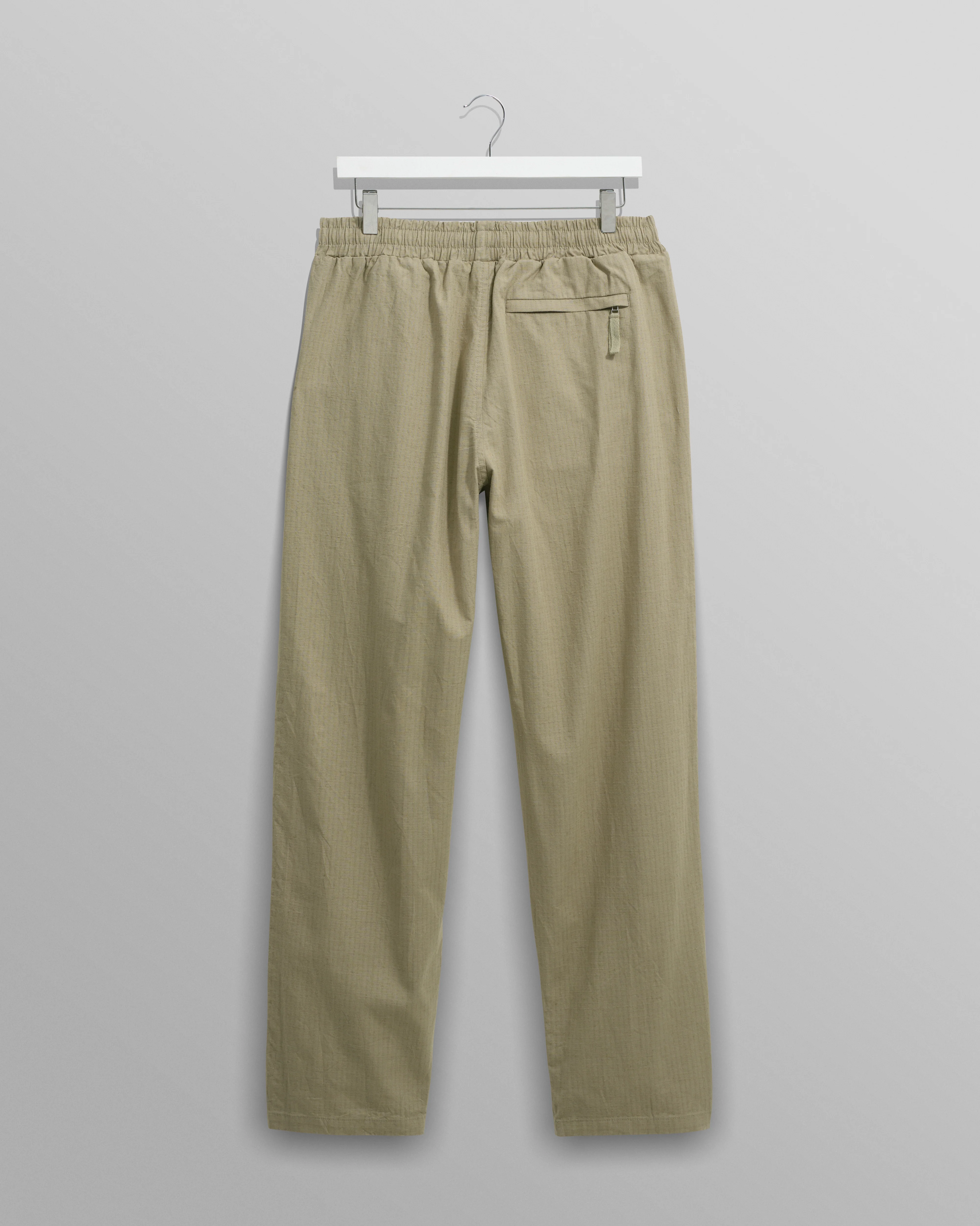 Tyne - Light Khaki Cotton-Linen Ripstop Trousers - Image 9