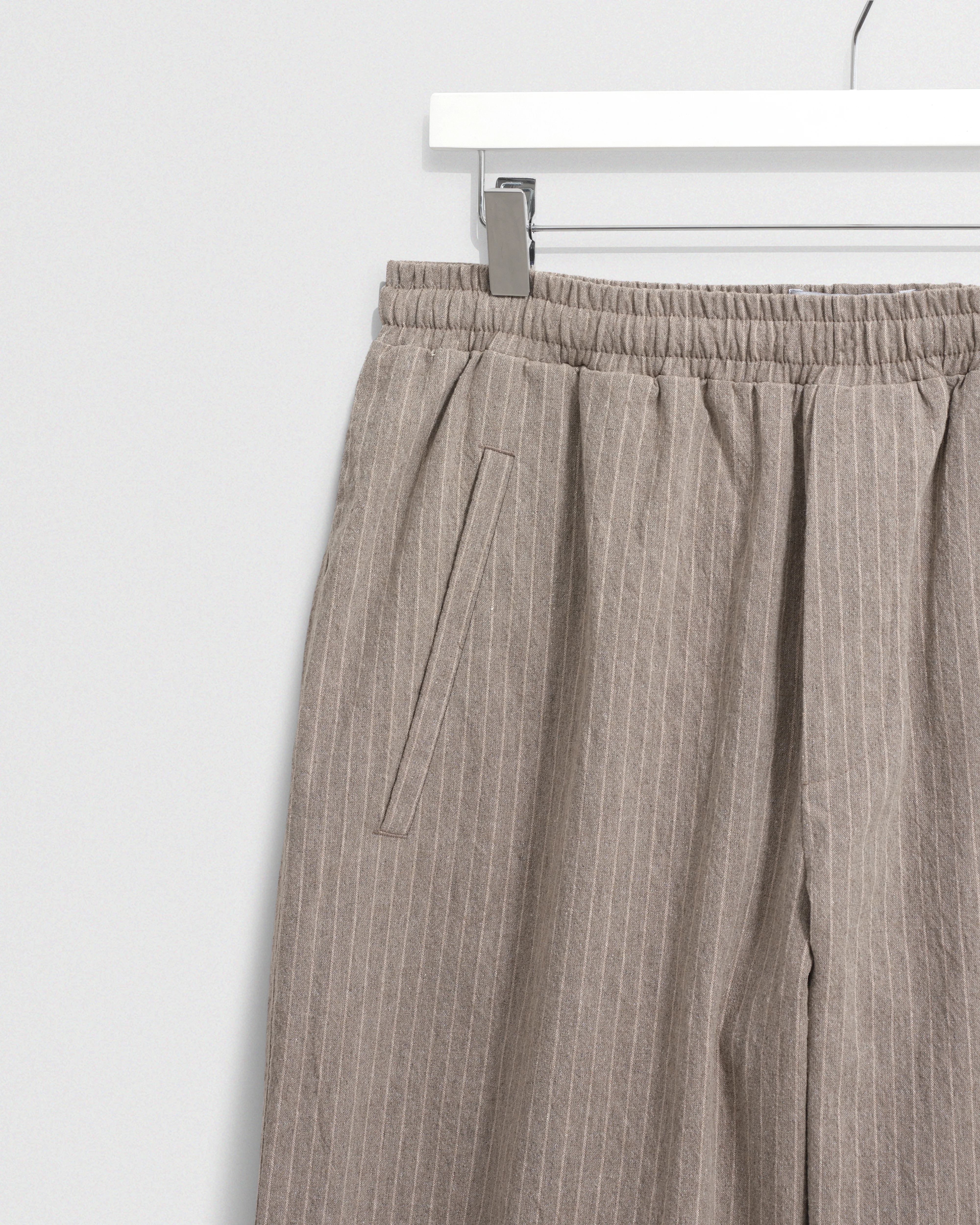 Tyne - Natural Chalk Stripe Trousers - Image 8