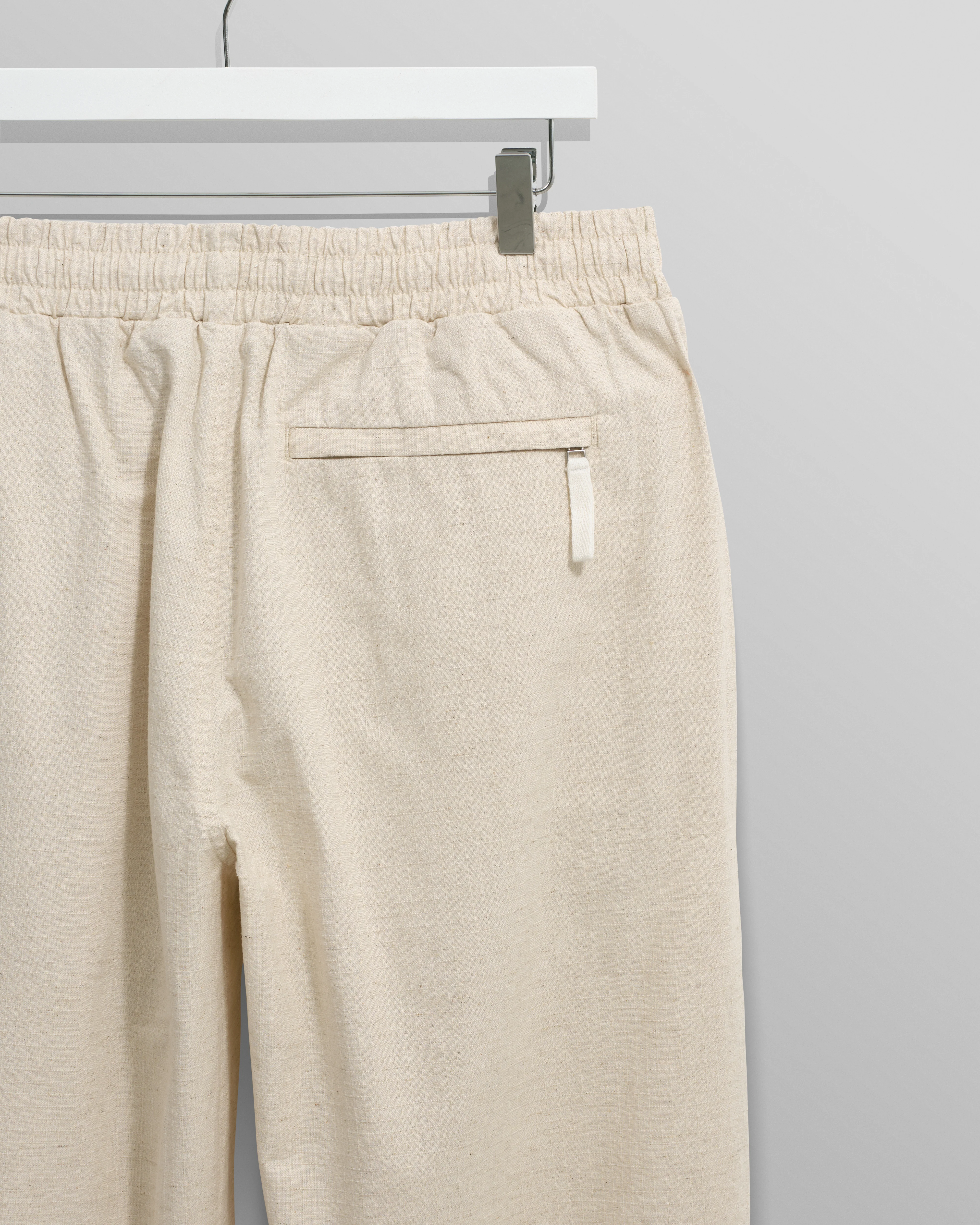 Tyne - Natural Cotton-Linen Ripstop Trousers - Image 10