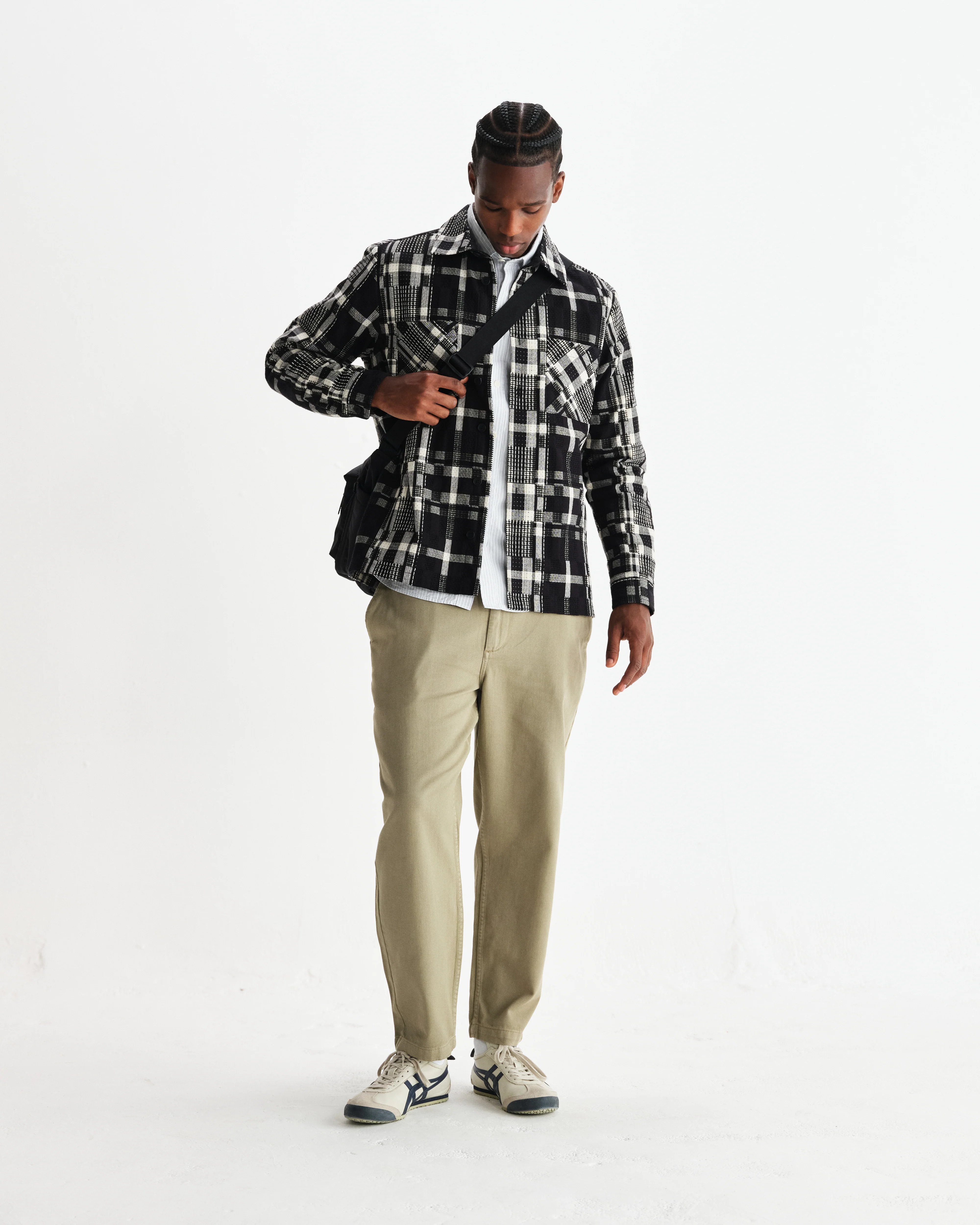 Whiting - Black And Ecru Glitch Check Overshirt - Image 4