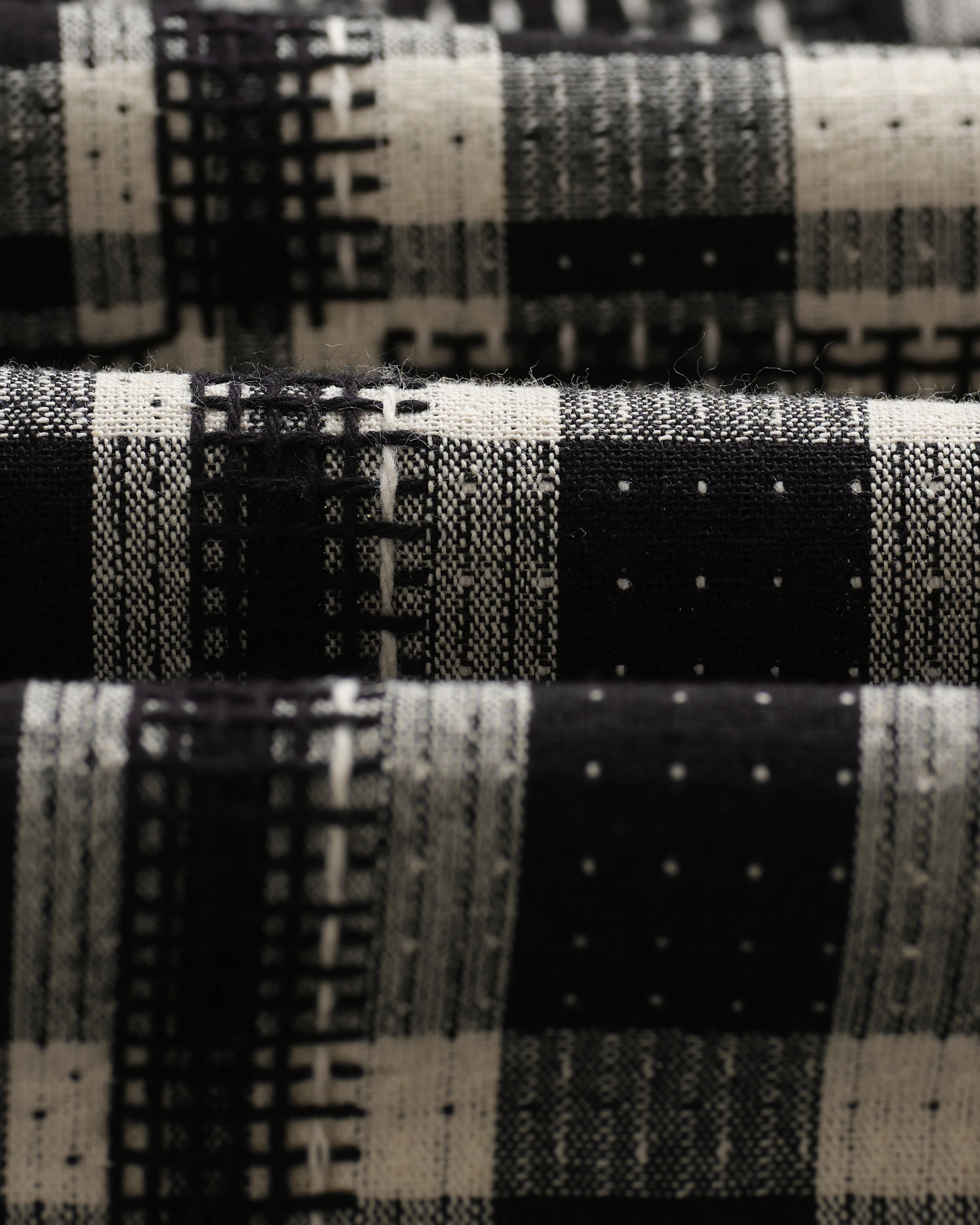 Whiting - Black And Ecru Glitch Check Overshirt - Image 9