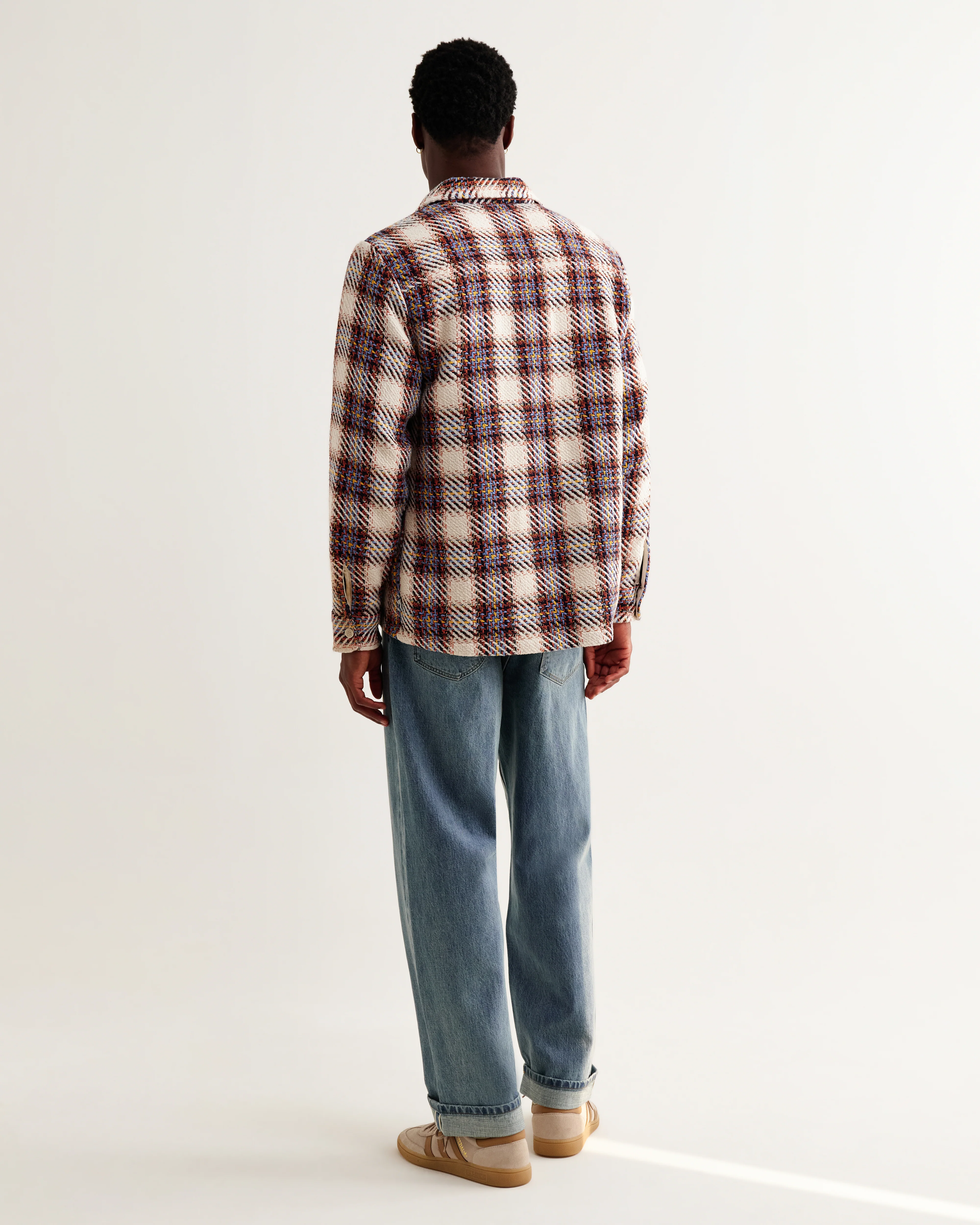 Whiting - Ecru And Multicolour Hutton Check Overshirt - Image 7