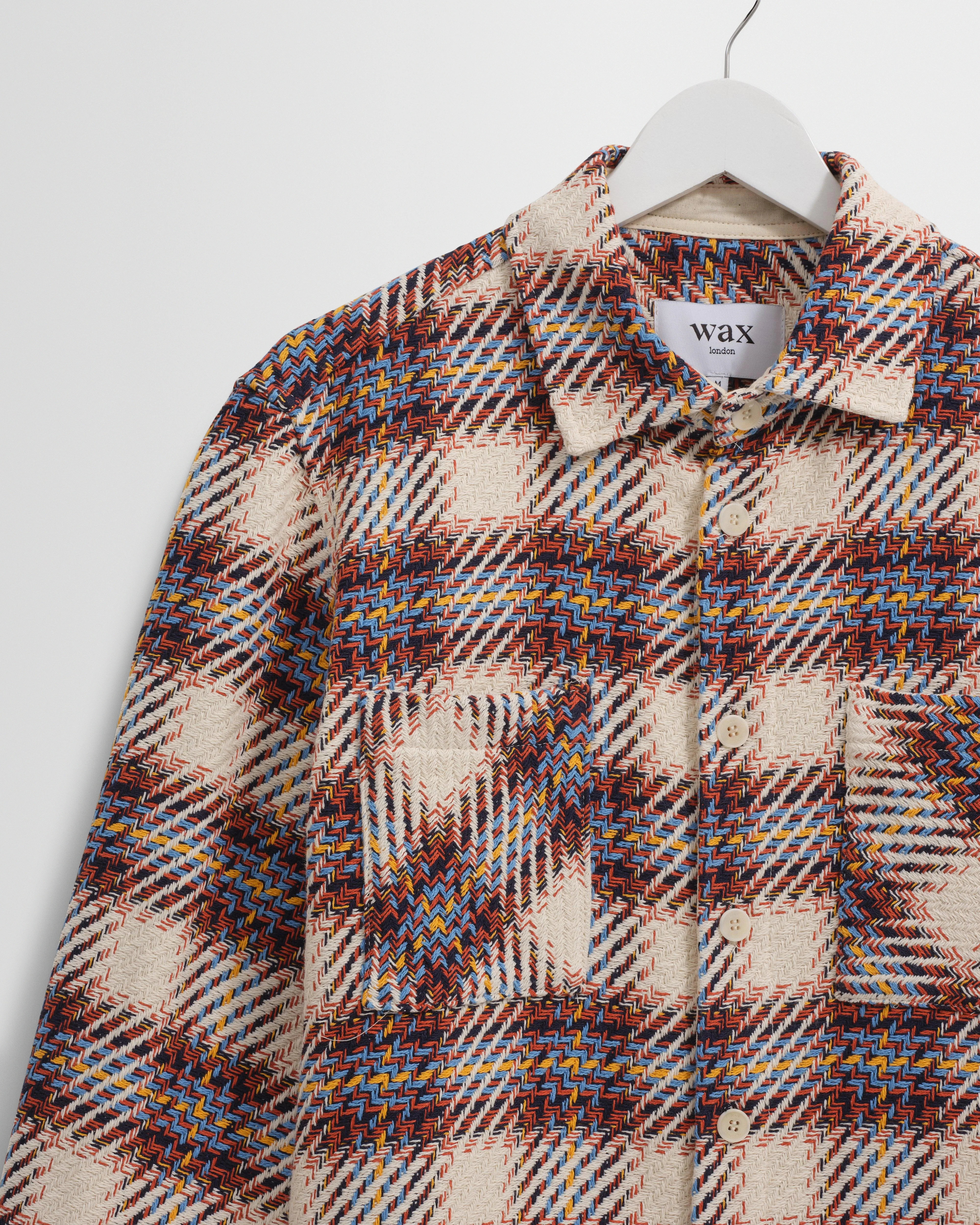 Whiting - Ecru And Multicolour Hutton Check Overshirt - Image 8