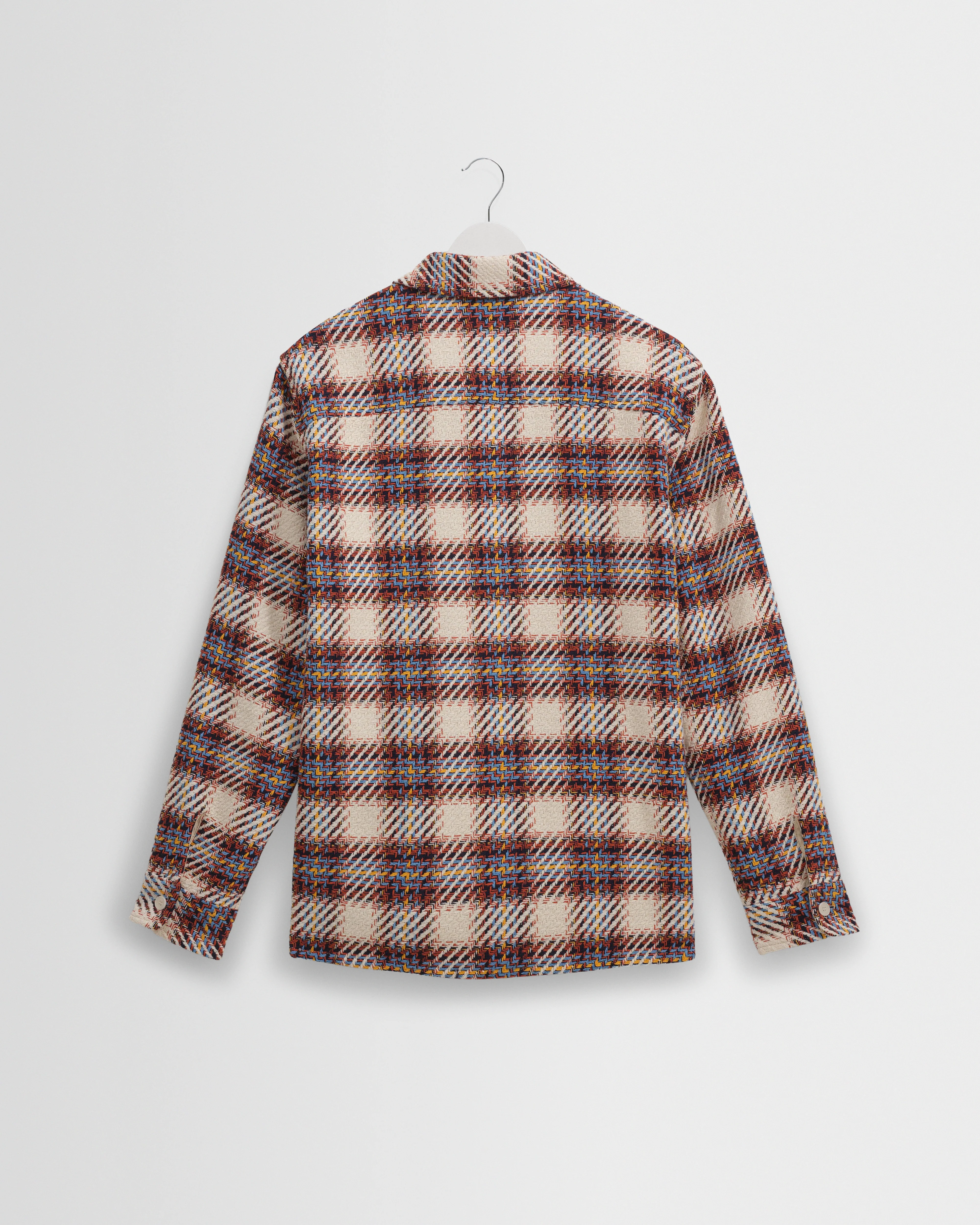 Whiting - Ecru And Multicolour Hutton Check Overshirt - Image 9