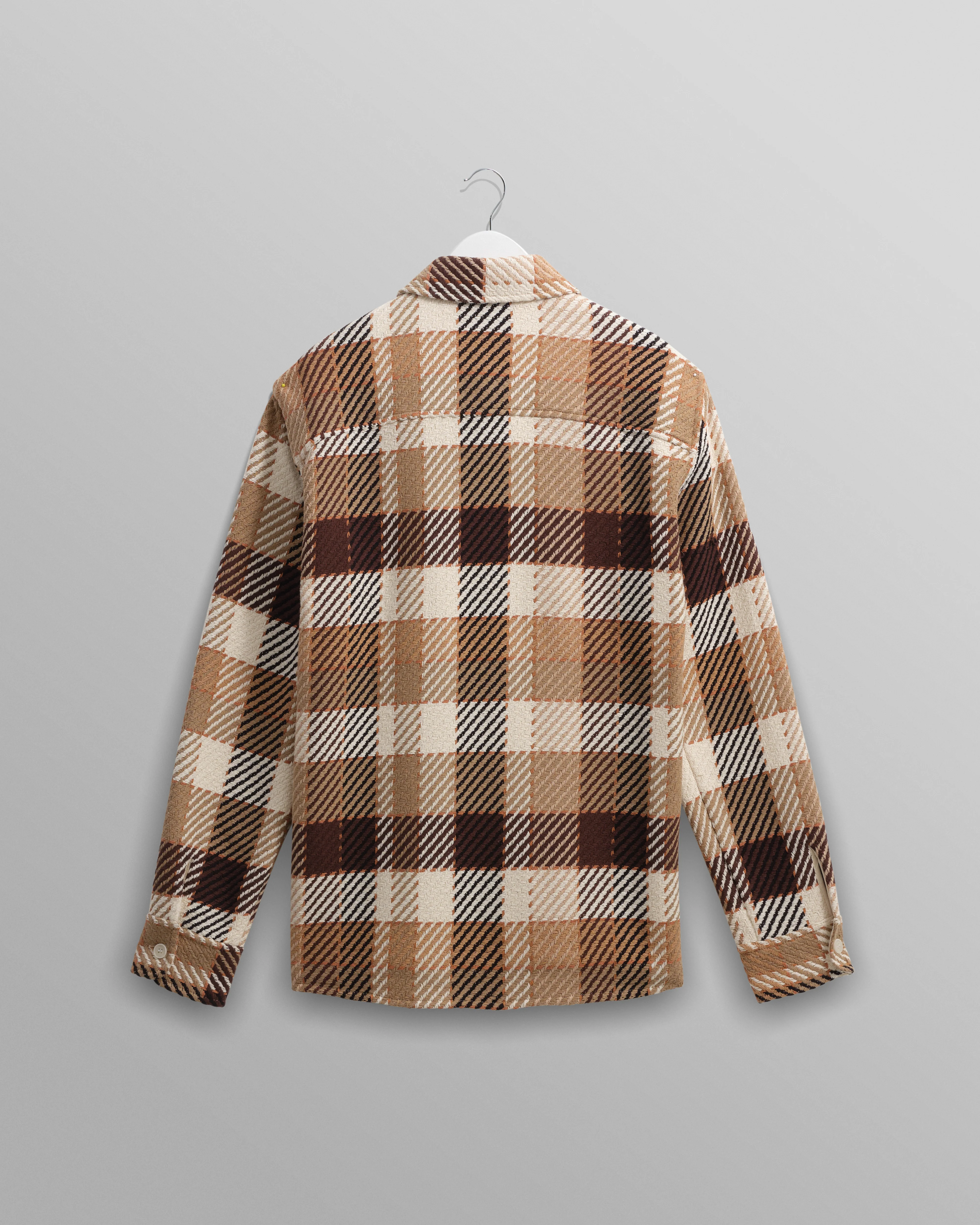 Whiting - Natural And Brown Pike Check Overshirt - Image 8