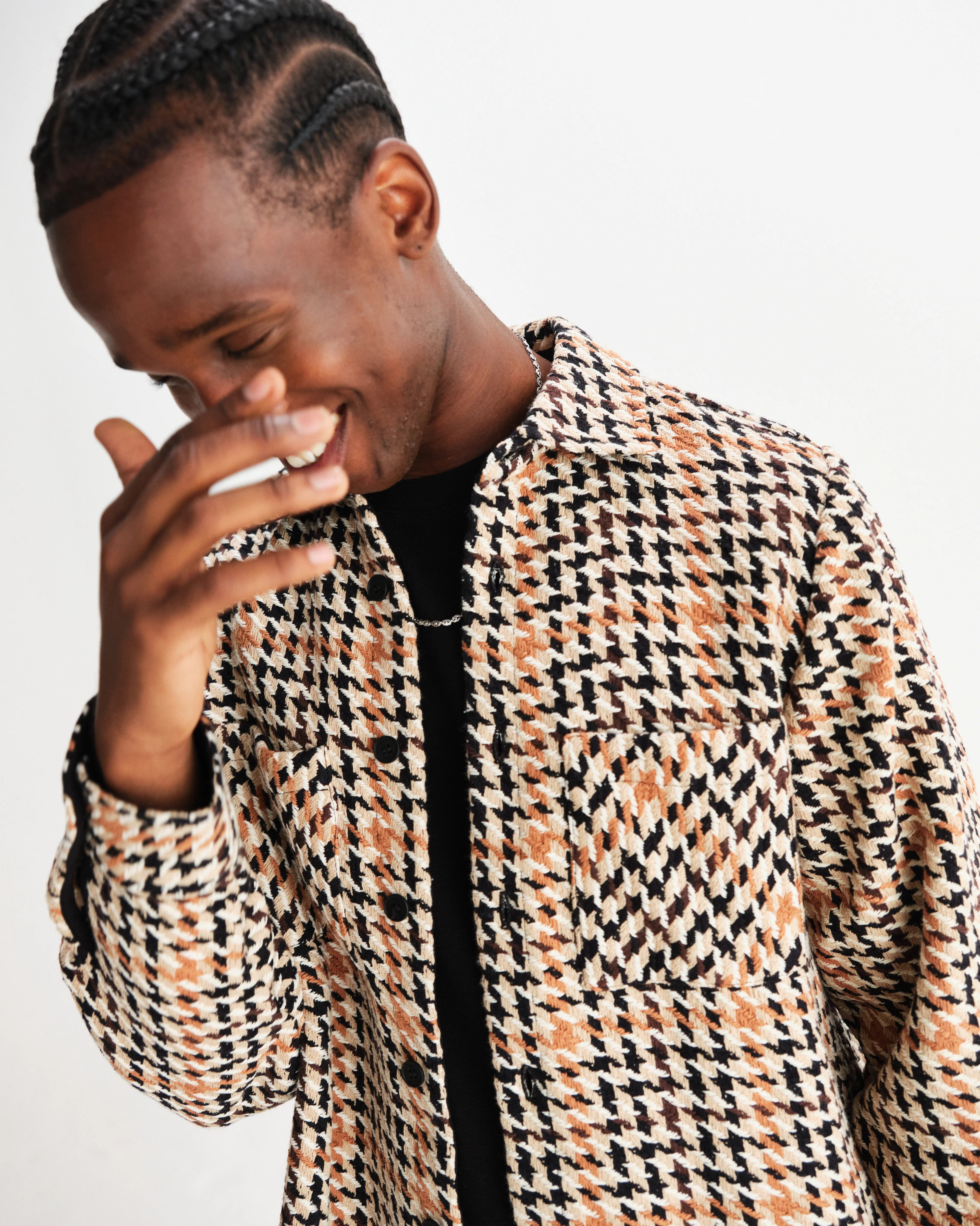 Whiting - Natural Houndstooth-Weave Overshirt - Image 3