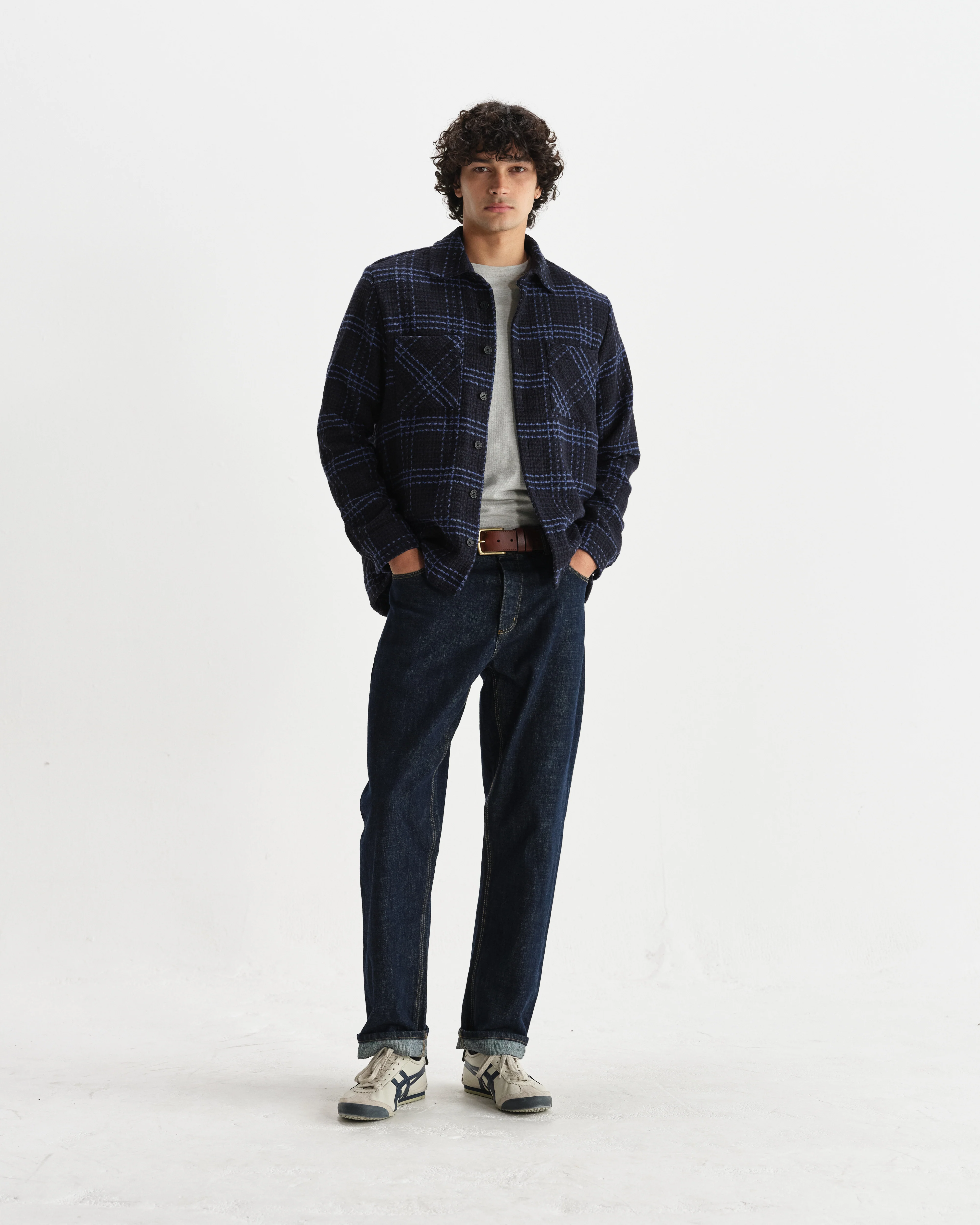 Whiting - Navy And Blue Skate Check Overshirt - Image 4