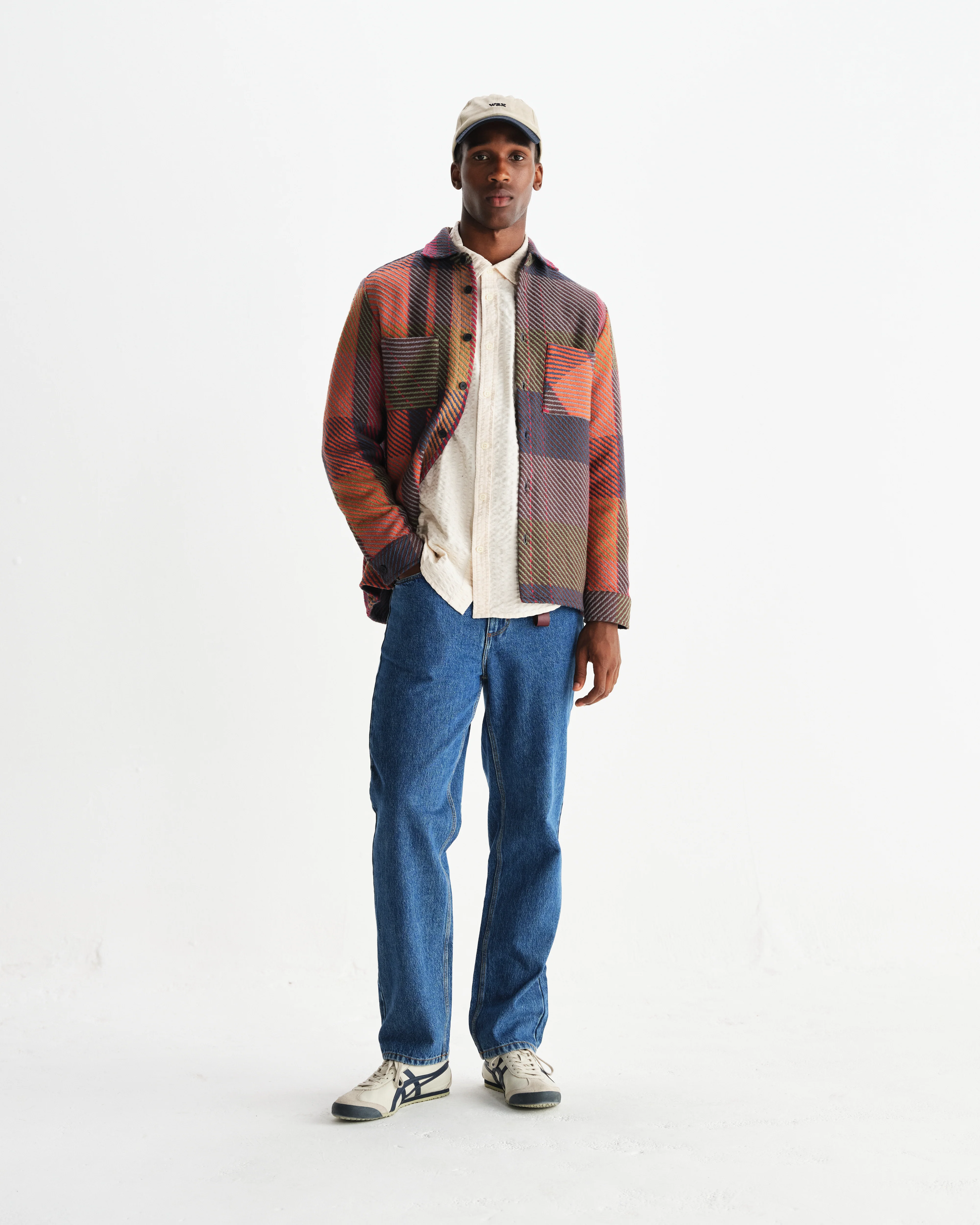 Whiting - Orange And Multicolour Tempo Check Overshirt - Image 4