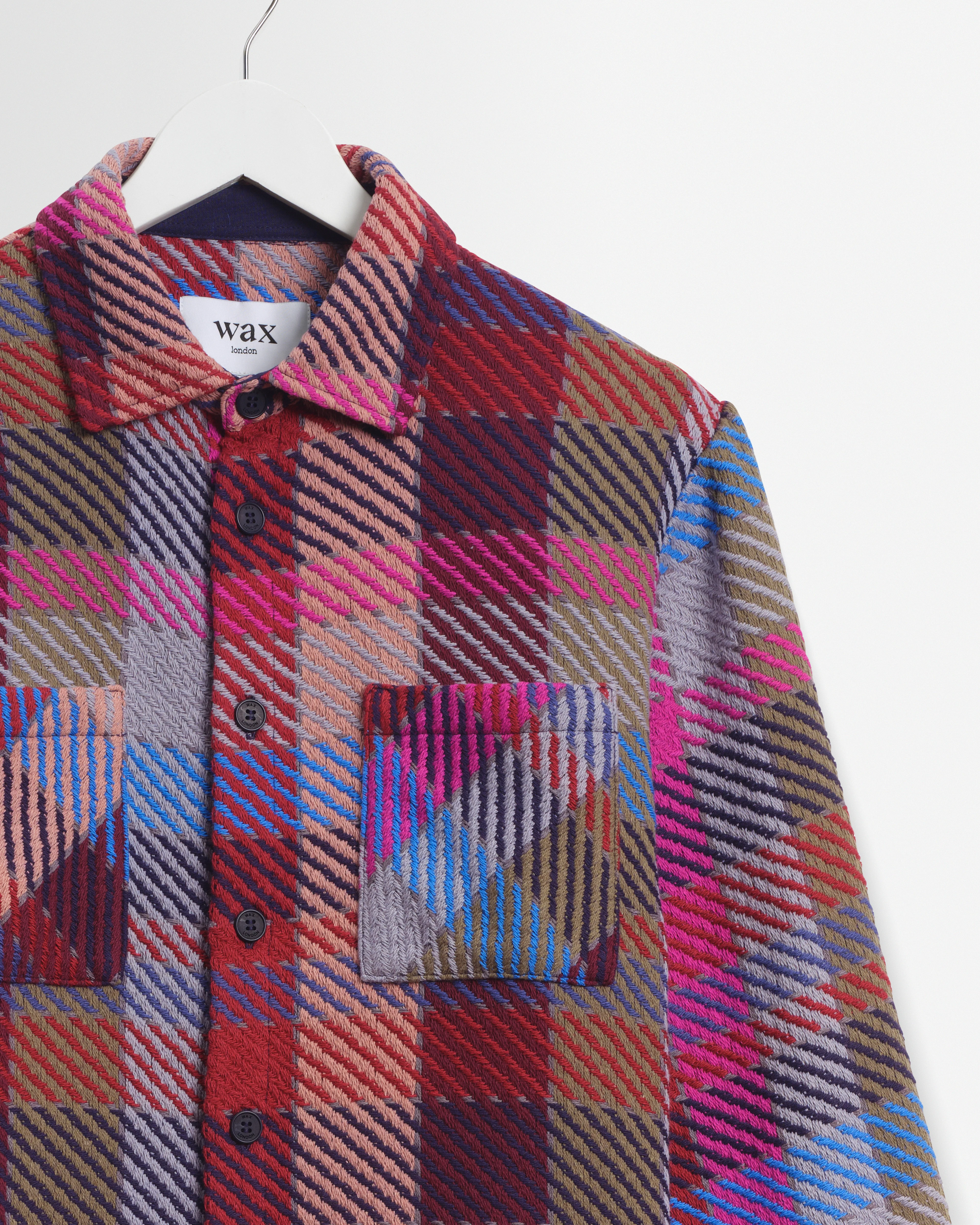 Whiting - Pink And Multicolour Pike Check Overshirt - Image 7
