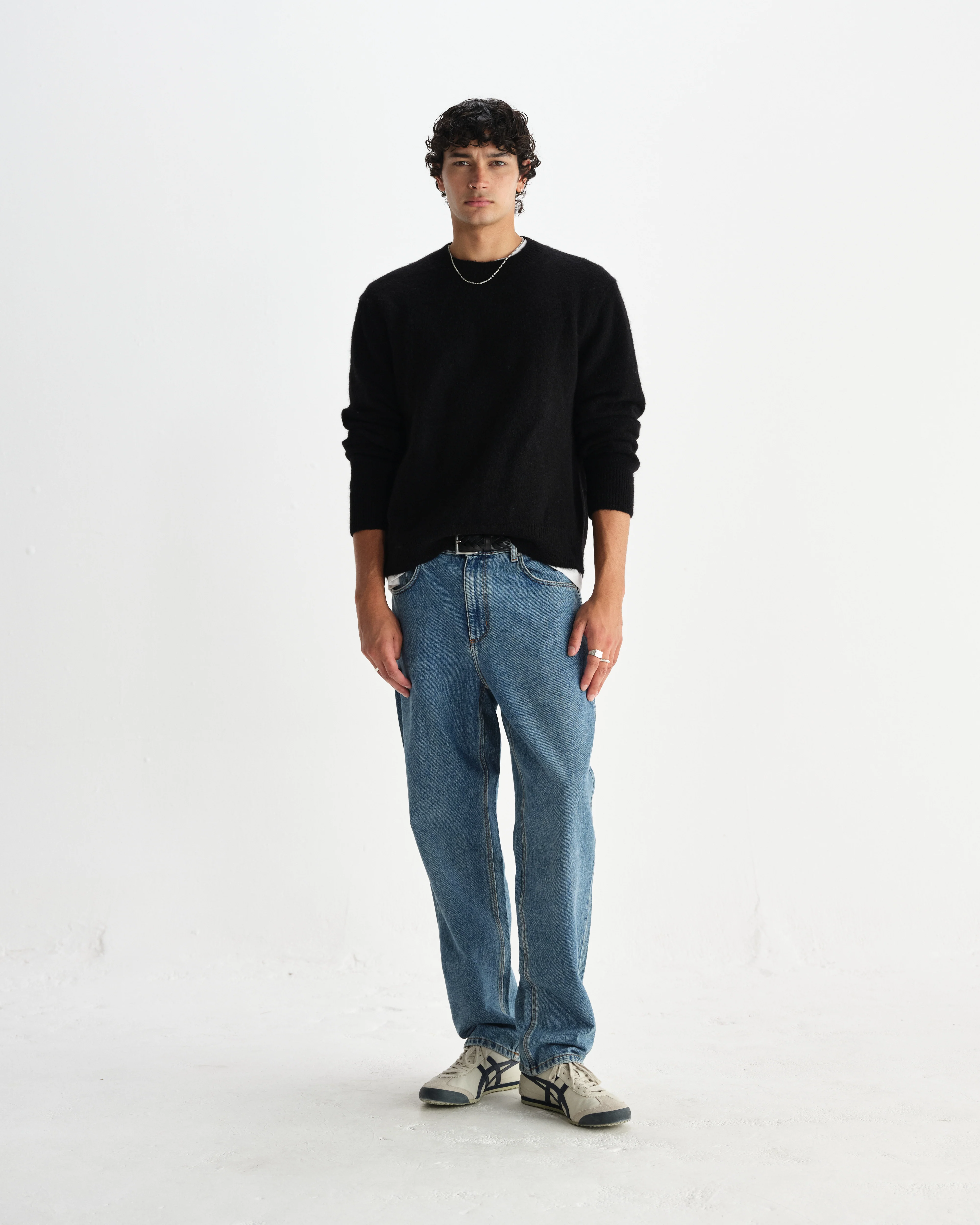 Wilde - Black Fluffy Wool Crewneck - Image 4