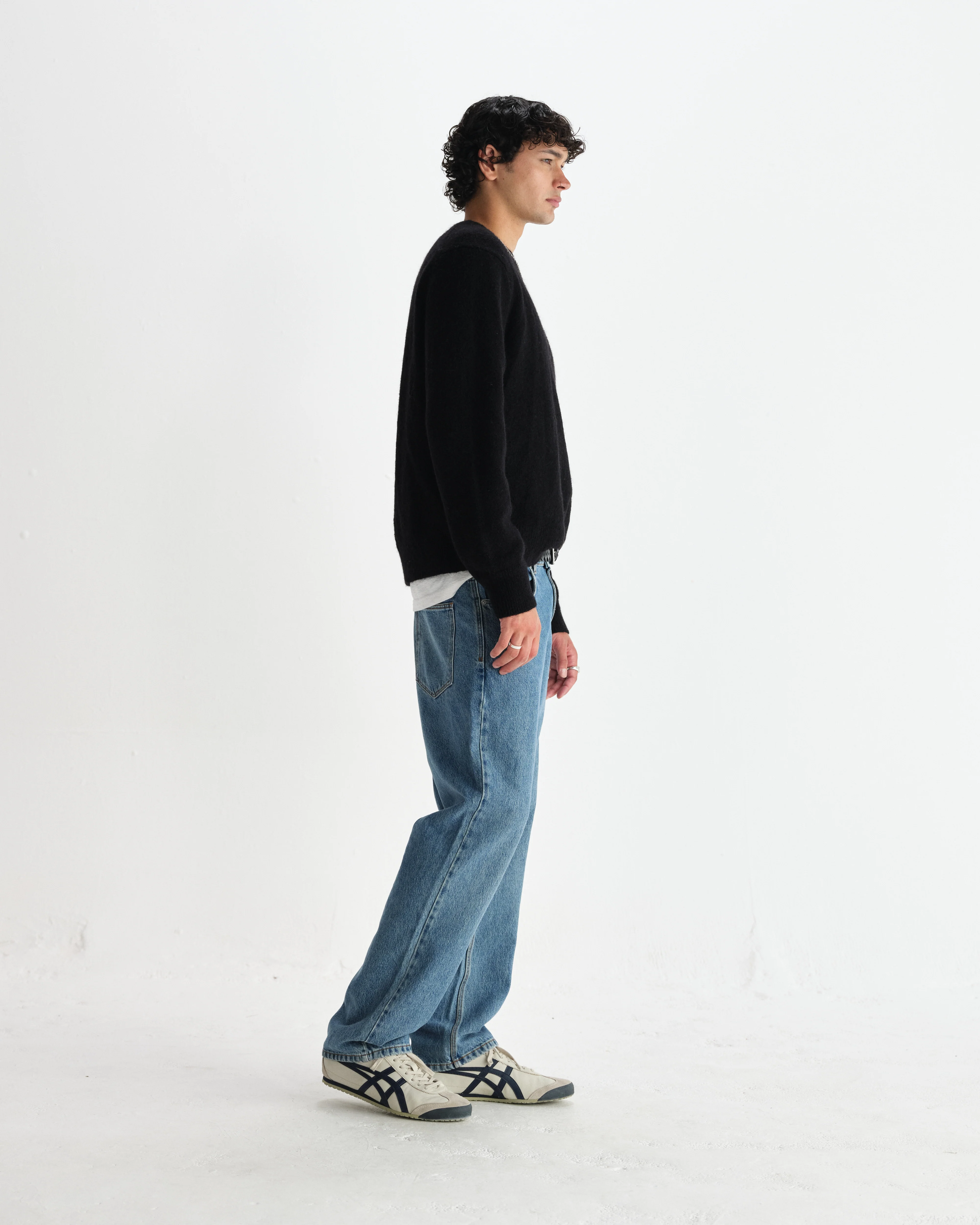 Wilde - Black Fluffy Wool Crewneck - Image 5