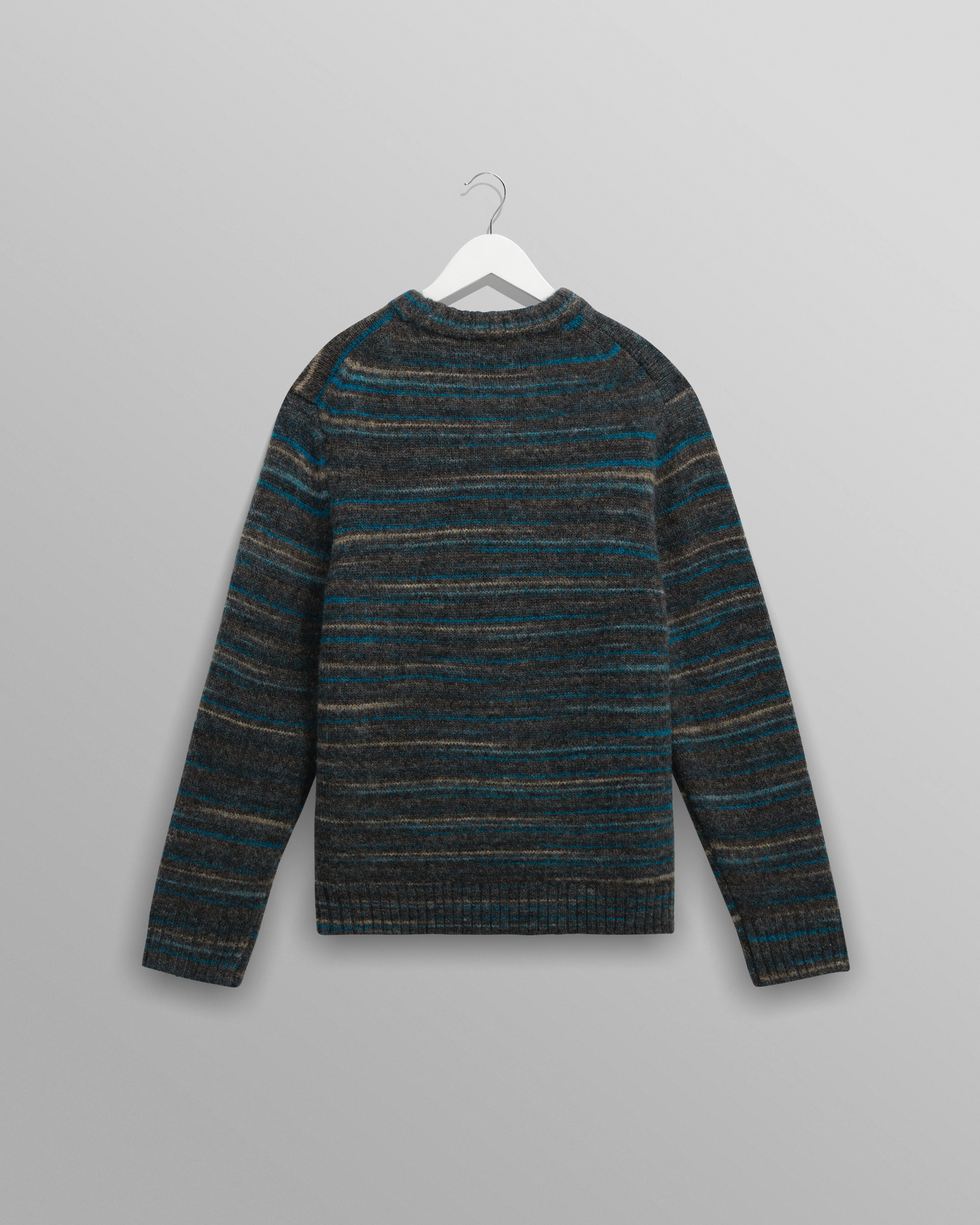 Wilde - Grey And Teal Space Dye Wool Crewneck - Image 8